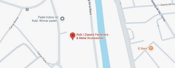 Mapa de ubicación de Rubi Zippers en Rubí, junto al río